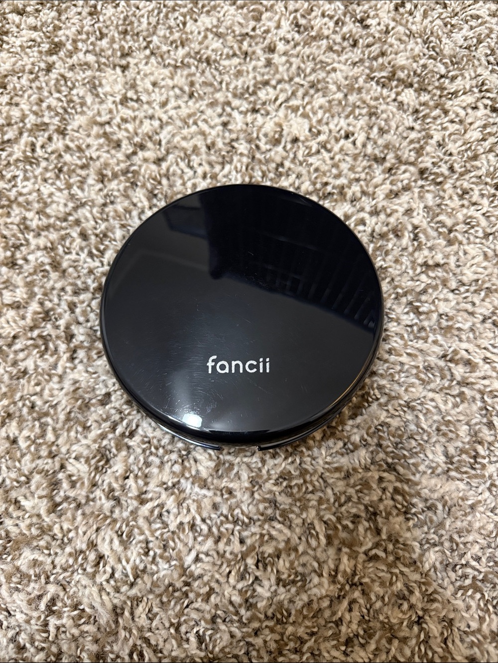 fancii Black Compact Mirror with Built-In Light